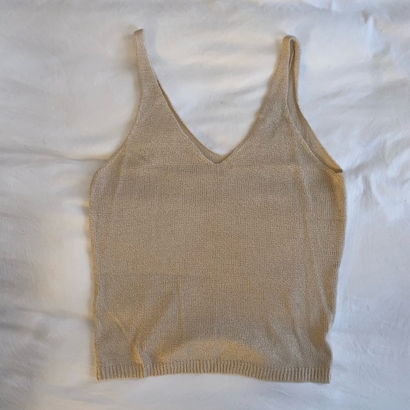 Mango Tops - Knit Strap Top (Tan)